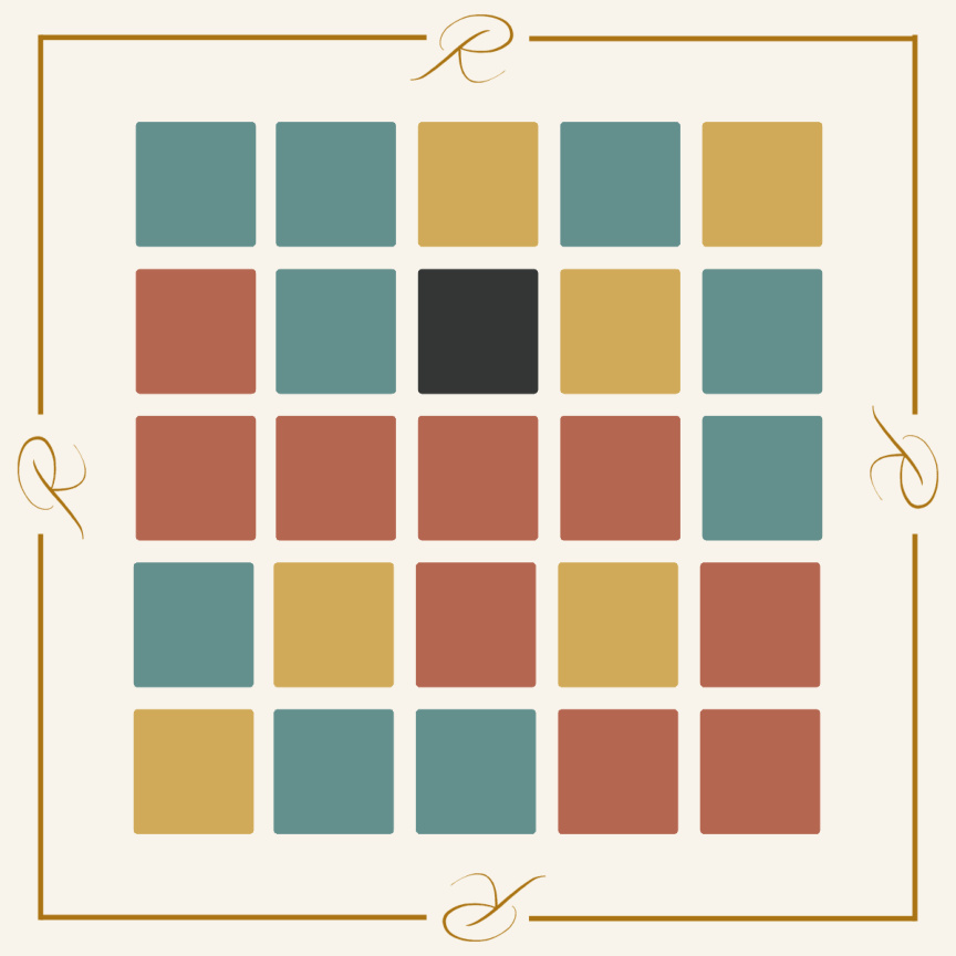 Map Card — color-coded 5x5 grid showing team assignments